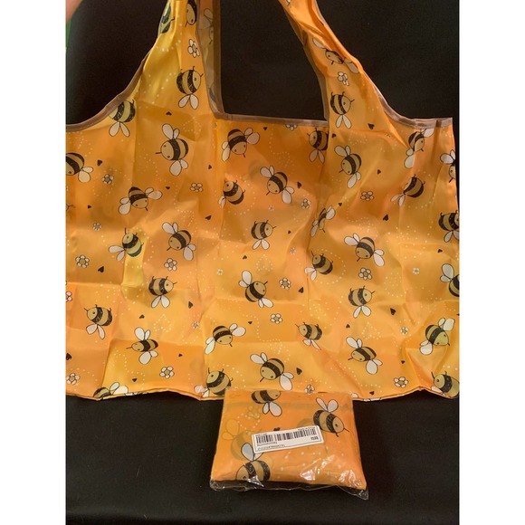 Bee Print Reusable Shopping Totes - Picture 1 of 11